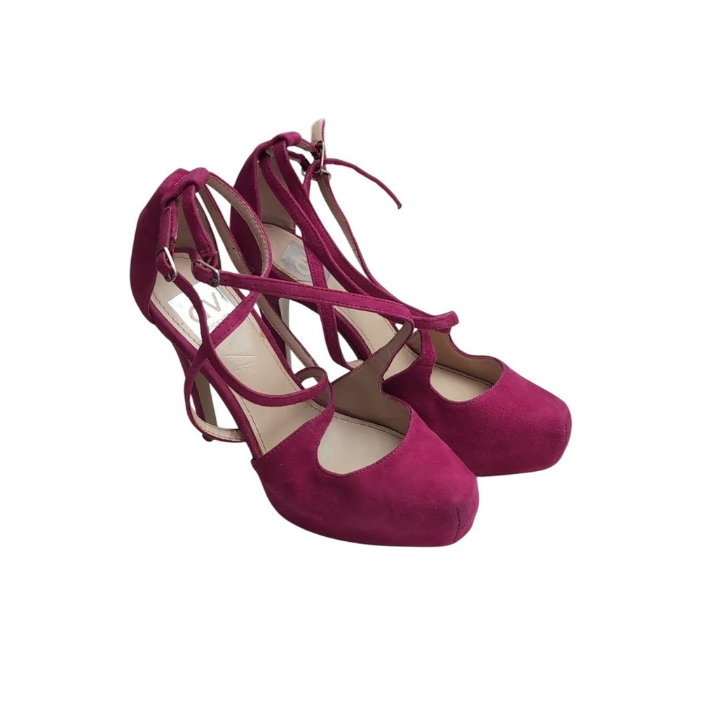 Dolce Vita pink suede strappy heels size‎ 7.5/8 narrow